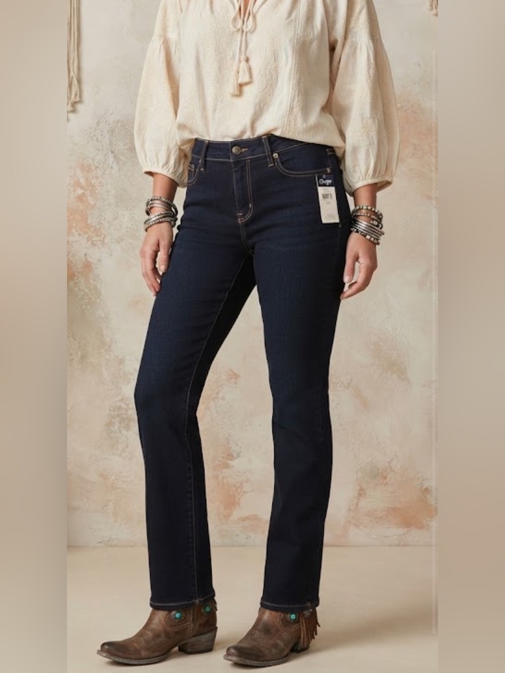 Chaps Daniella Curvy Straight Leg Jeans NWT Size 8R Mid Rise